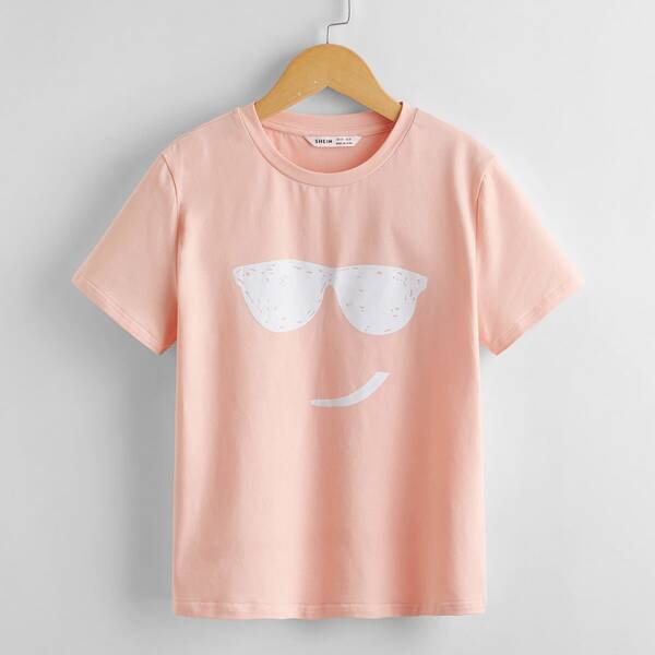 

Boys Graphic Print Tee, Baby pink