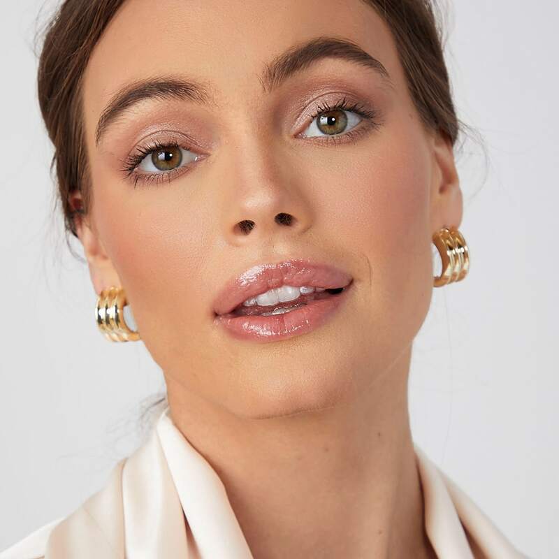 

TEXTURED METAL EARRINGS, Gold
