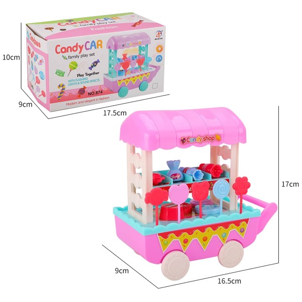 

Детская игрушечная тележка для конфет, Розовые