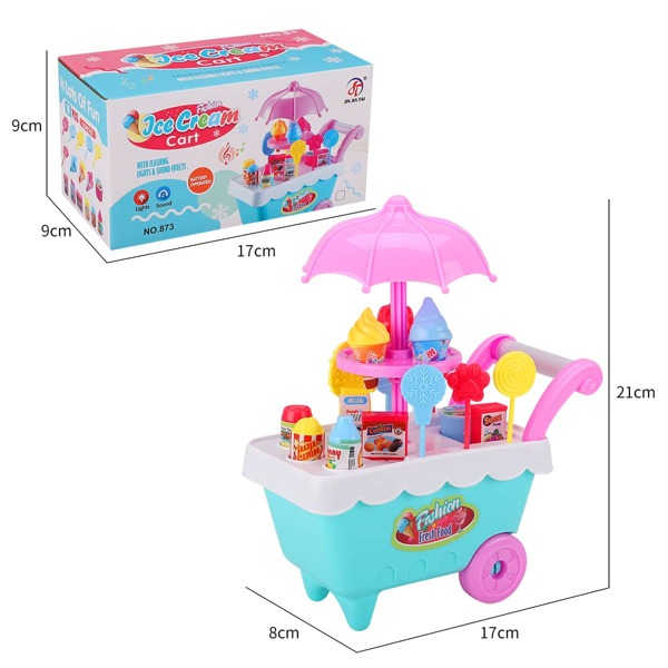 

Детская игрушечная тележка для мороженого, Многоцветный