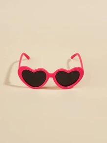 PETSIN 1pair Heart Pet Glasses, Pet Funny Heart Glasses - Hot Pink - View 2