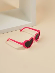 PETSIN 1pair Heart Pet Glasses, Pet Funny Heart Glasses - Hot Pink - View 3