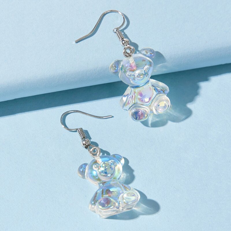 

Clear Bear Drop Earrings