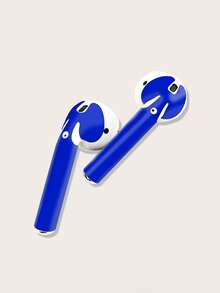 1sheet Airpods Skin Sticker - Royal Blue - View 3