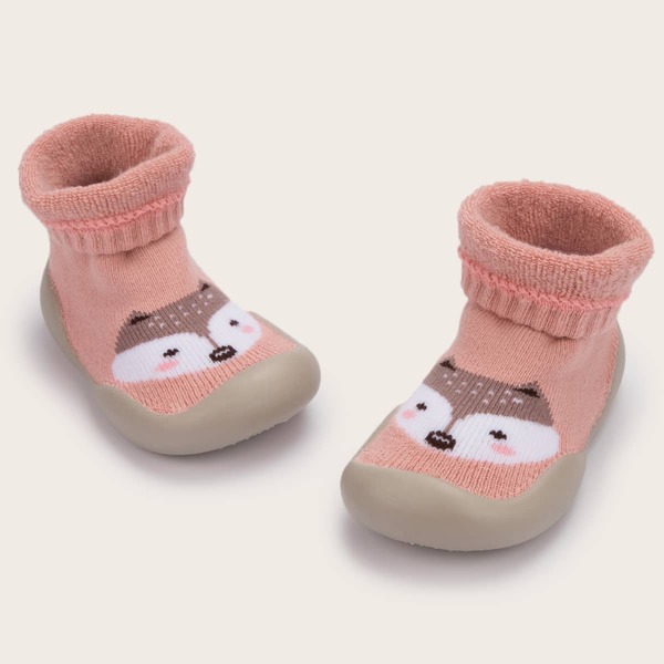 

Toddler Girls Cartoon Graphic Sock Sneakers, Pink