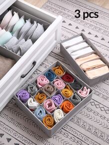 3入組內衣收納盒套裝 - 灰色 - 查看 10