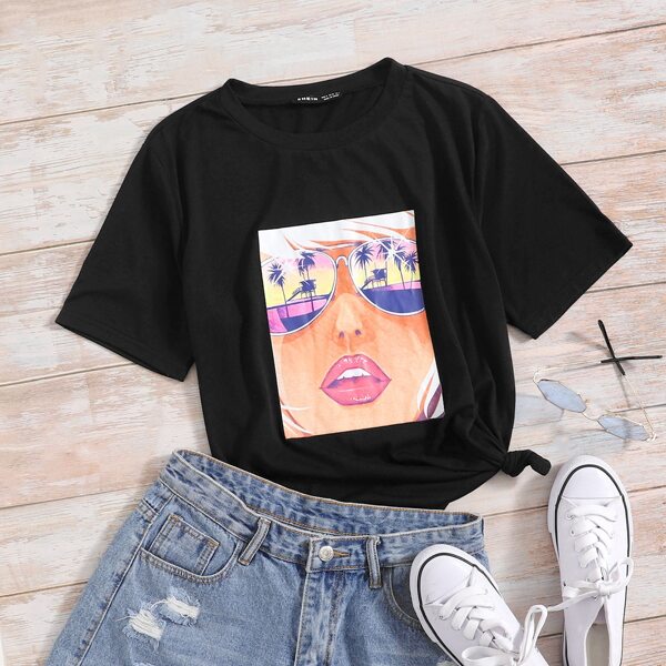 

Figure Graphic Tee, Black
