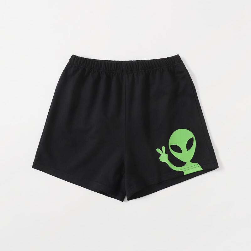 

Alien Graphic Shorts, Black