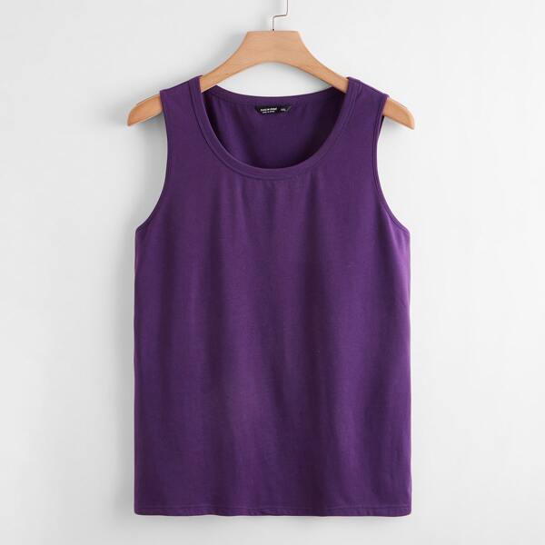 

Plus Solid Tank Top, Purple