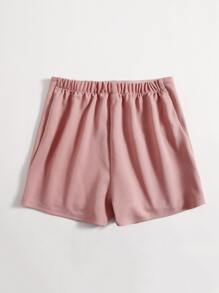 SHEIN Girls Zip Up Wrap Skort - Dusty Pink - View 2