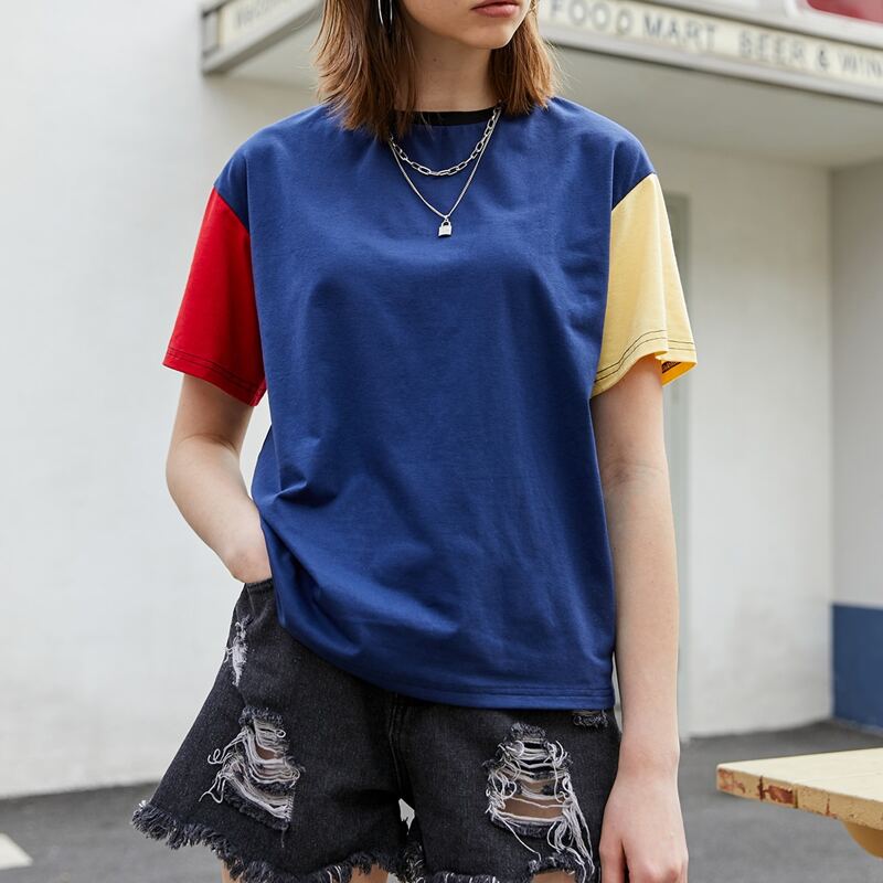 

Colorblock Drop Shoulder Tee, Multicolor