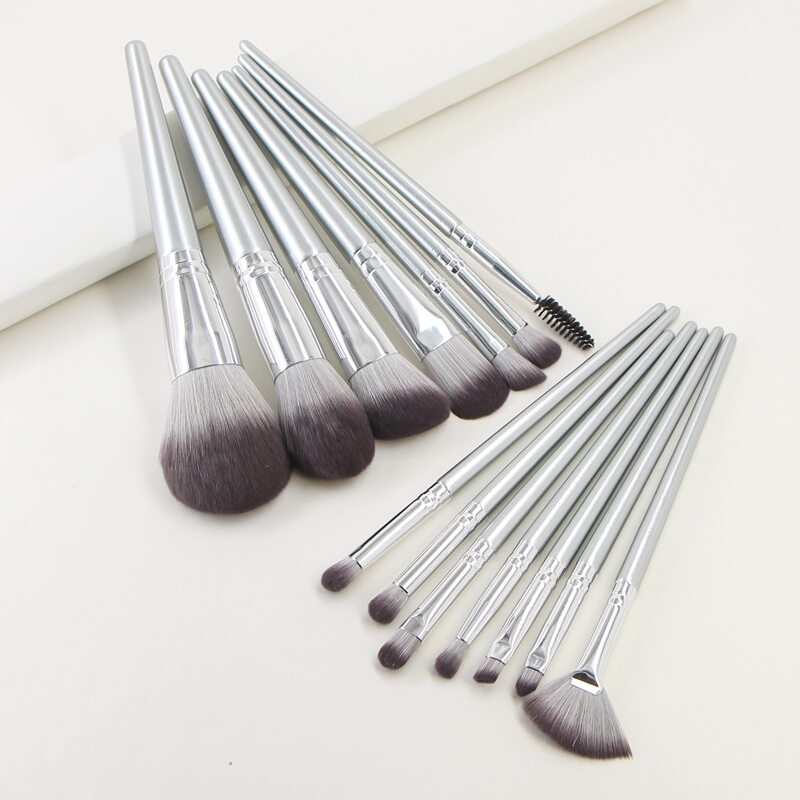 

14pcs Makeup Brush Set, Silver