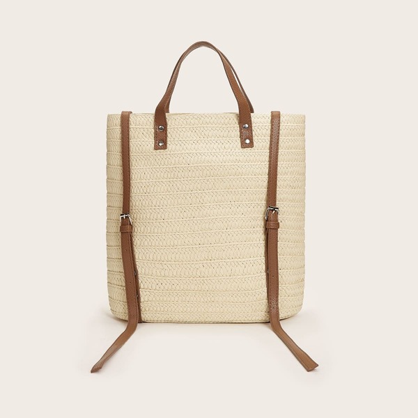 

Straw Tote Bag, Beige