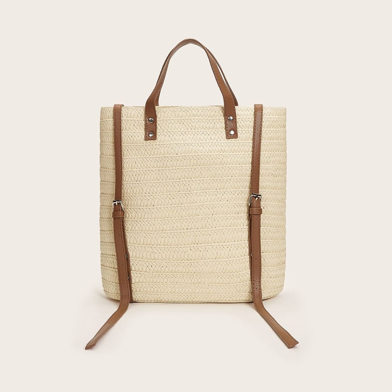 

Straw Tote Bag, Beige
