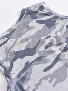 男孩迷彩圖案背心上衣和運動短褲 - 彩色 - 查看 5