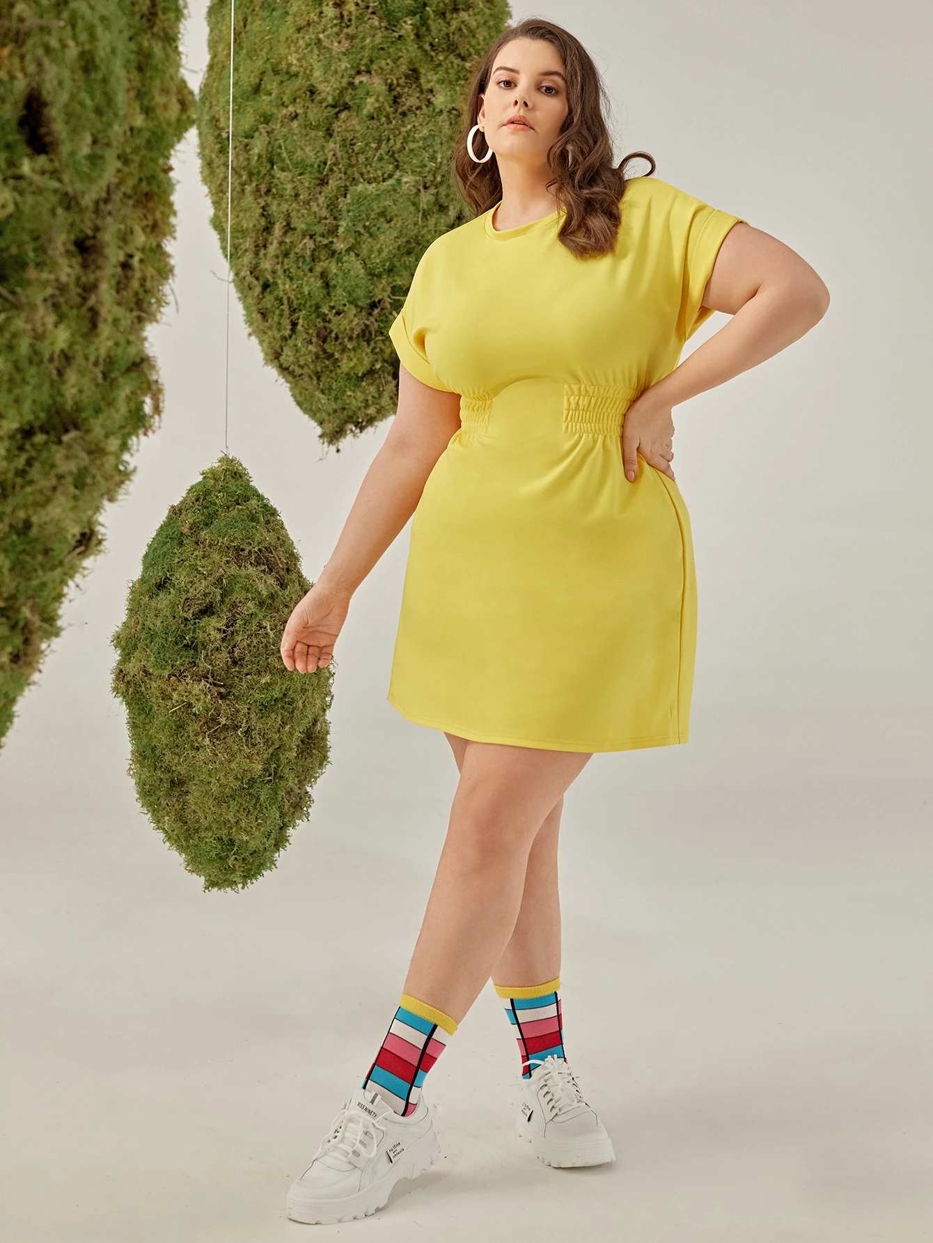 Plus size shirred waist dress Clearance