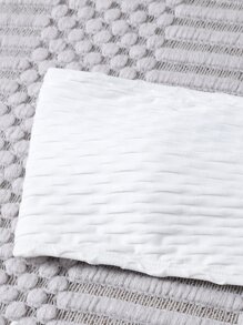 Bandeau High Waisted Bikini Set Summer Beach - White - View 3