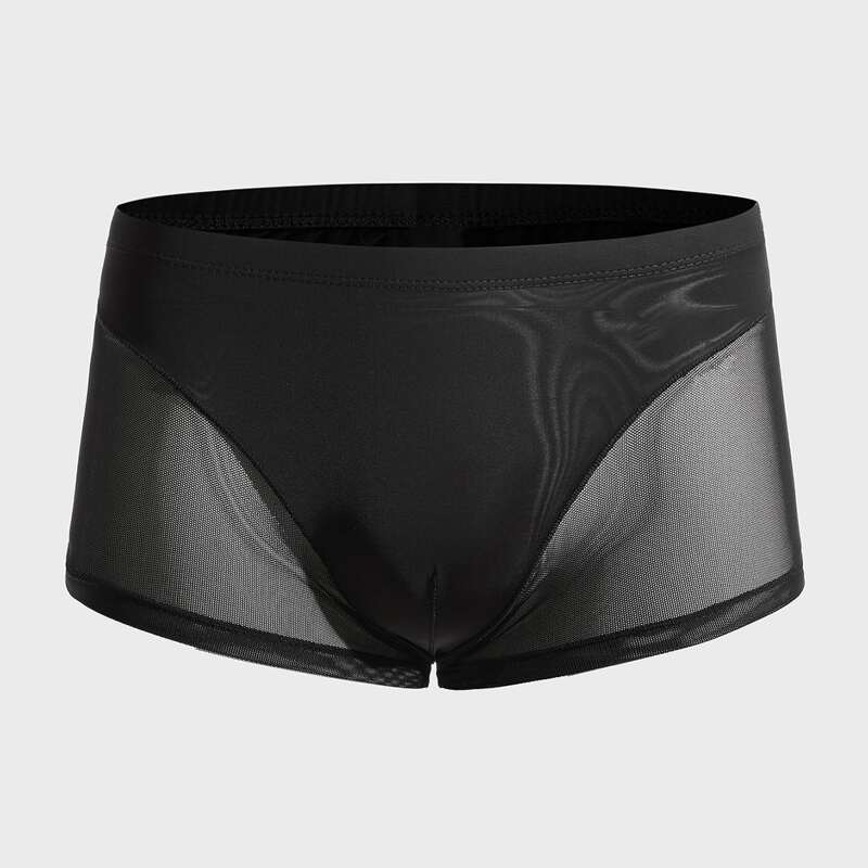 

Guys Mesh Panel Boxer Brief, Black