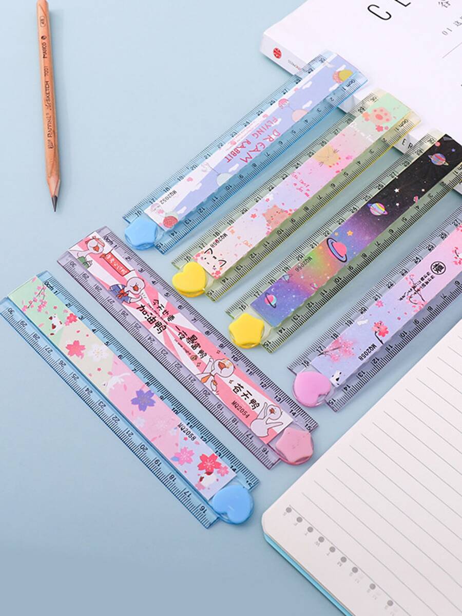 1 pièce Règle pliante aléatoire, Règles - Multicolore - Voir 1