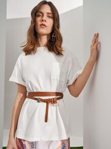 MOTF PREMIUM RING DECOR SKINNY BELT - Brown - View 3