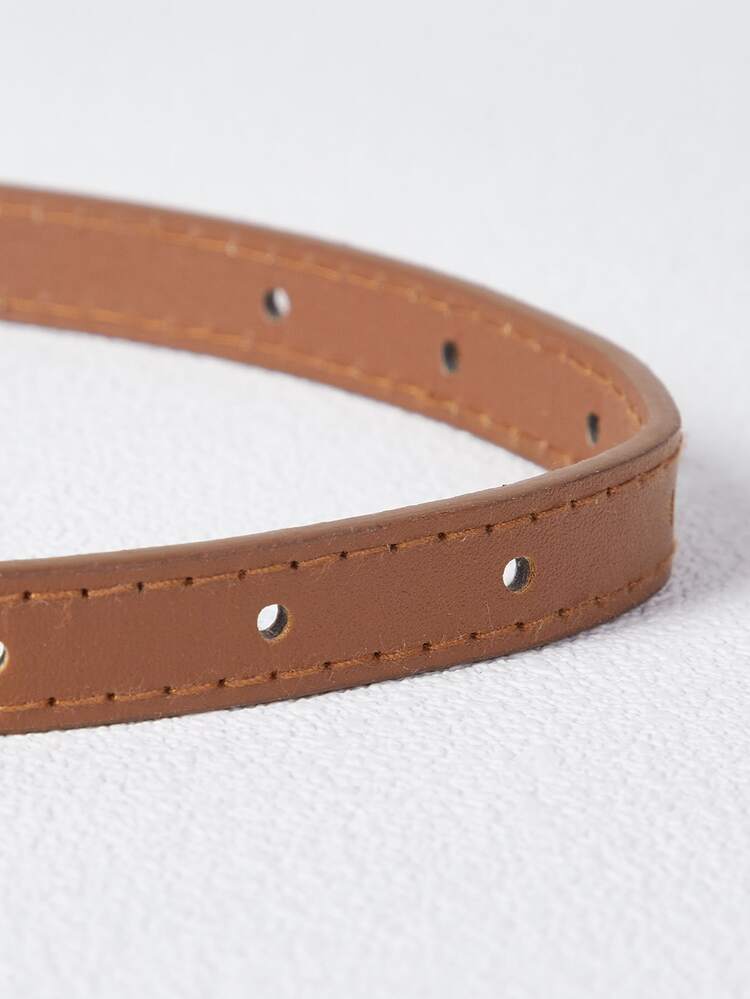 MOTF PREMIUM Tunt bälte med ring - Brun - Visa 6