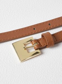 MOTF PREMIUM RING DECOR SKINNY BELT - Brown - View 8