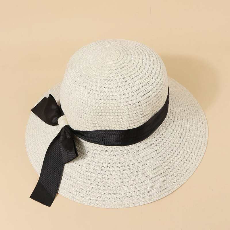 

Bow Straw Hat, White