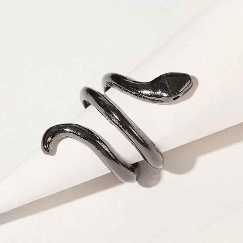 

Snake Wrap Ring, Black