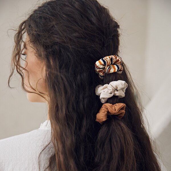 

3pcs Minimalist Scrunchie, Multicolor
