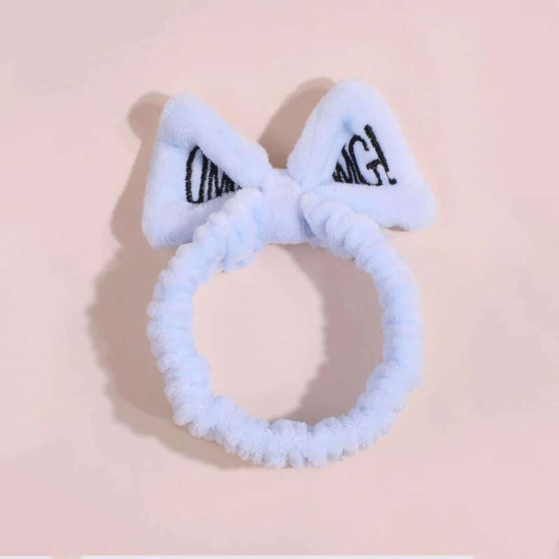 

1pc Letter Bow Bath Headband, Multicolor