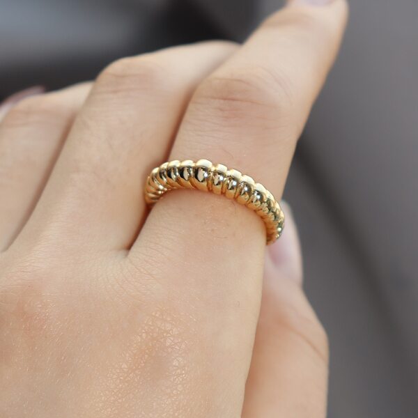 

Textured Metal Ring, Gold