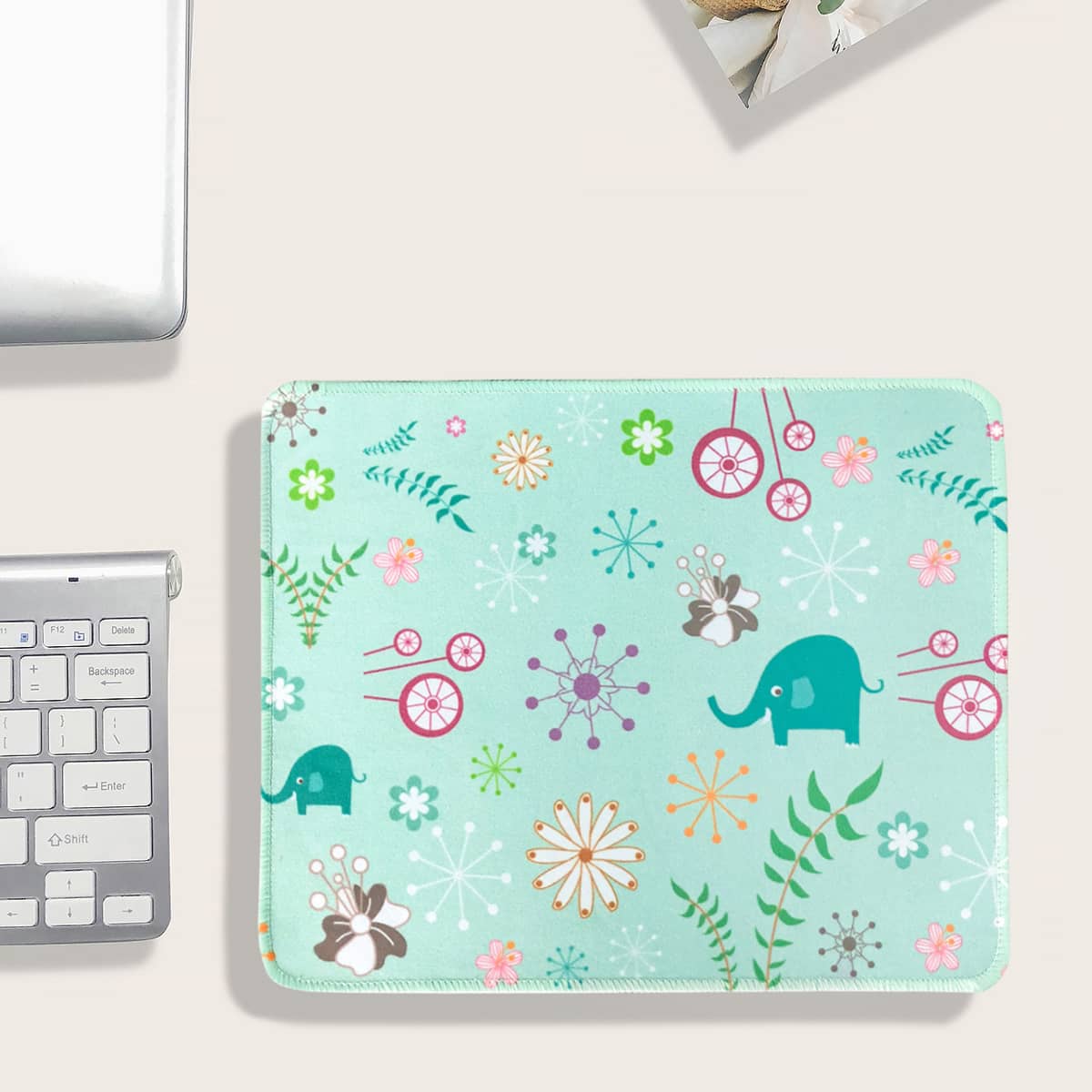 

Elephant Print Mouse Pad, Multicolor