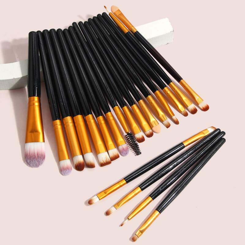 

20pcs Makeup Brush Set, Black