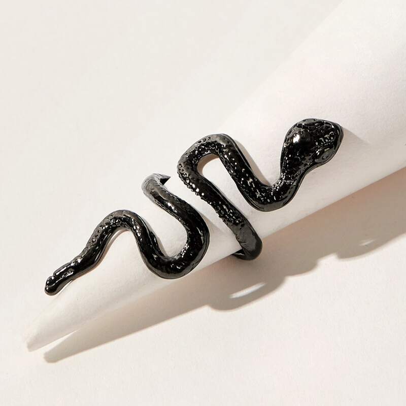 

Snake Wrap Ring, Black