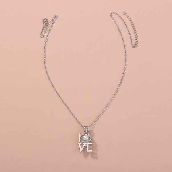 

Letter Pendant Necklace, Silver