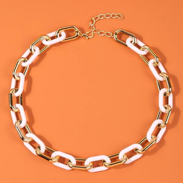

Minimalist Chain Necklace, Multicolor