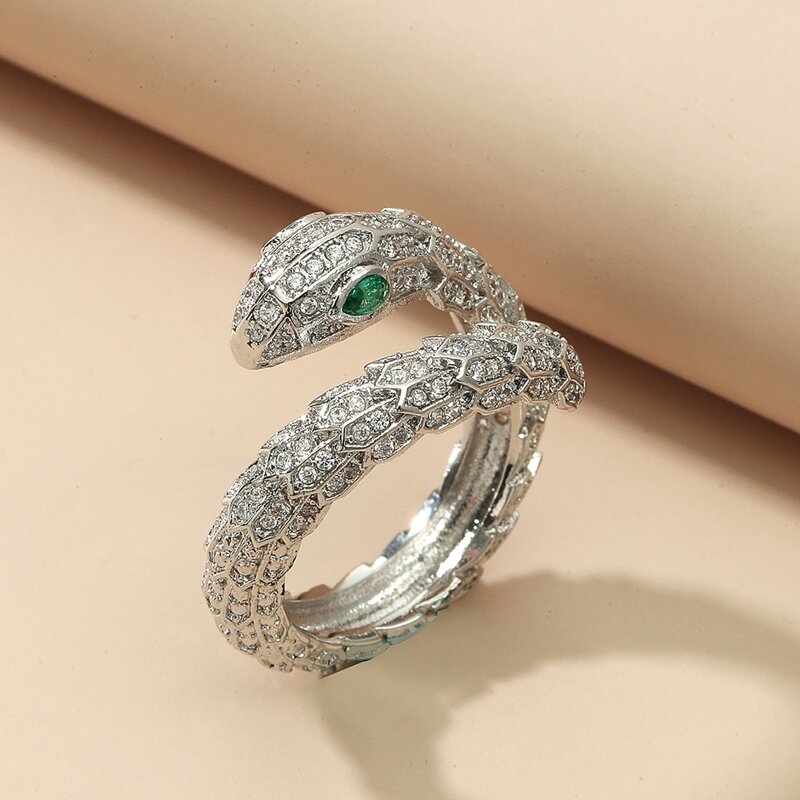 

Serpentine Design Ring, Silver