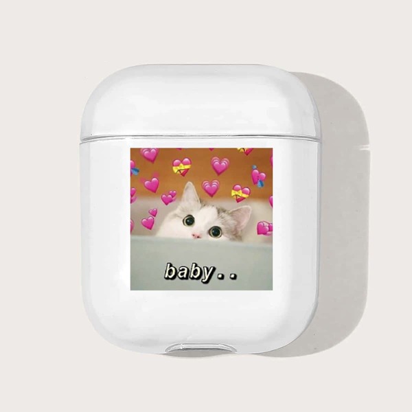

Cute Cat Clear Airpods Case