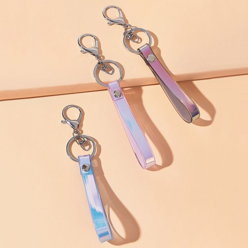 

3pcs Holographic Bag Charm, Multicolor