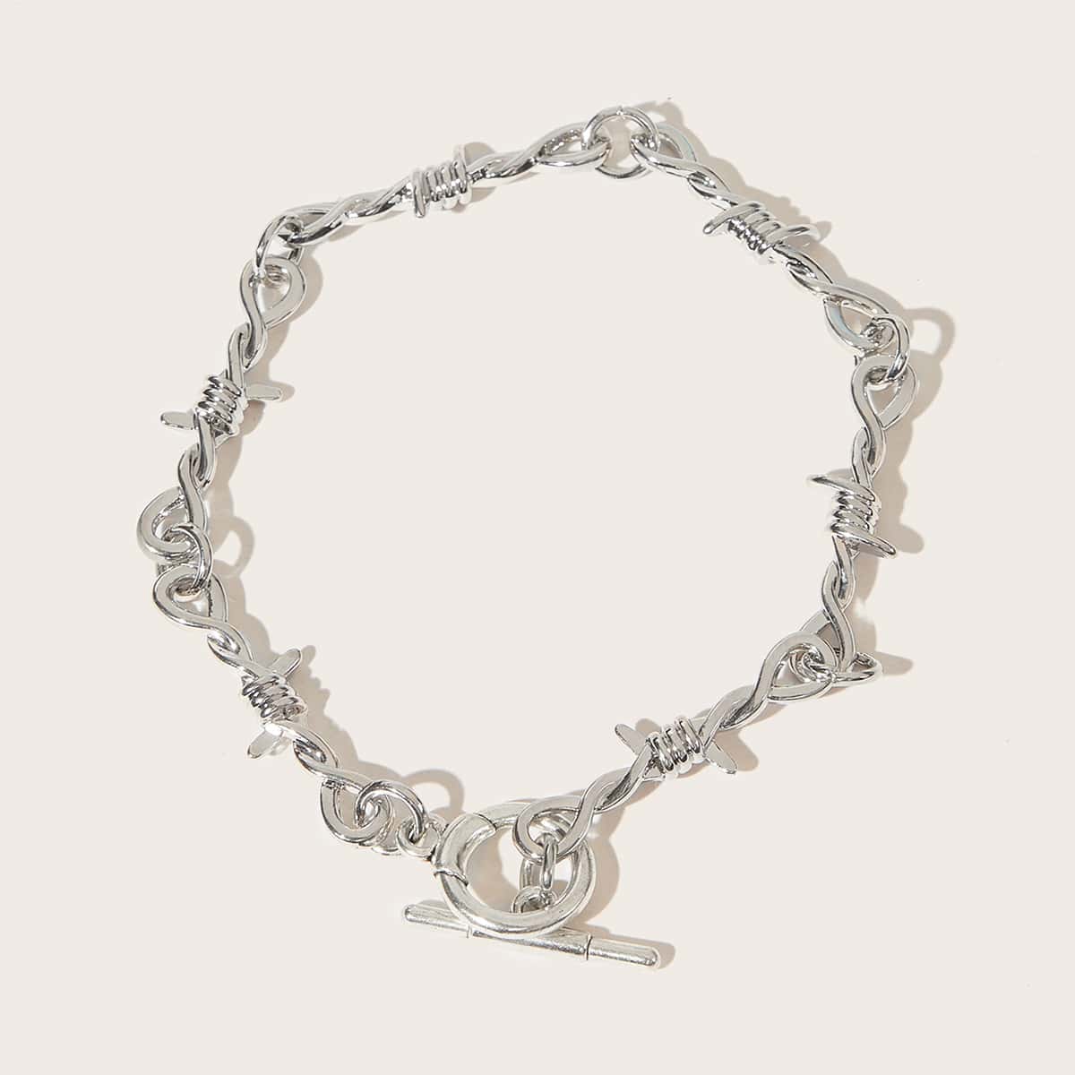 

Knot Design Bracelet, Silver