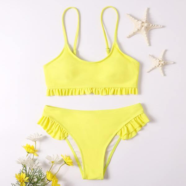 

Бикини на бретельках, Жёлтые