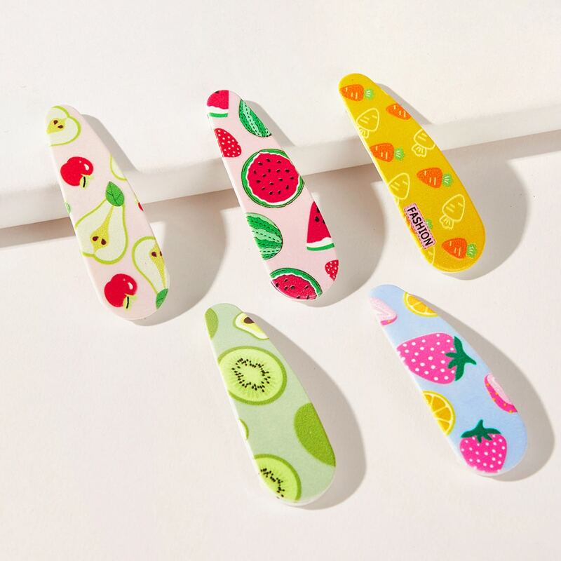 

5pcs Fruit Hair Clip, Multicolor