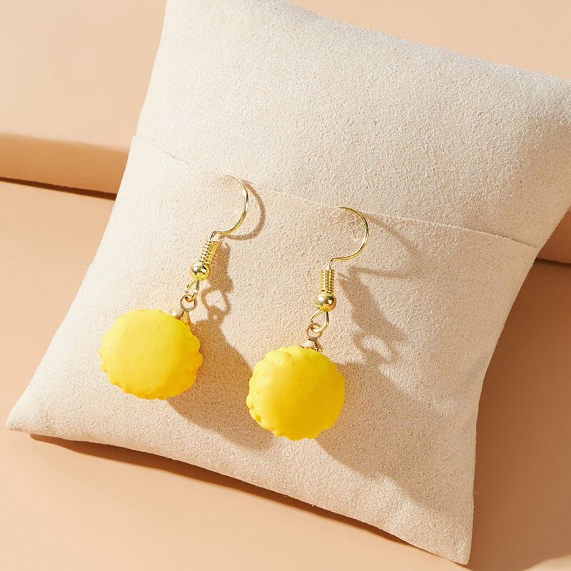 

Macaron Drop Earrings, Yellow