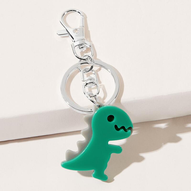 

Cartoon Dinosaur Bag Charm, Green