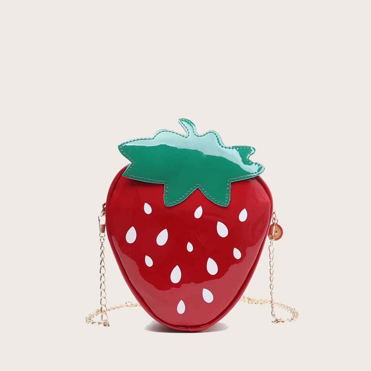 

Strawberry Crossbody Bag, Red
