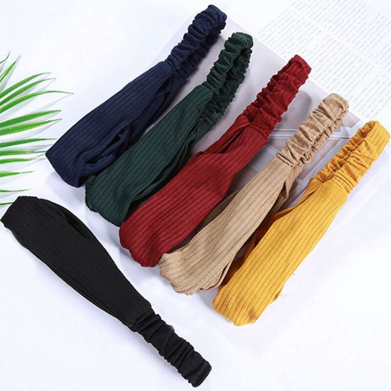

4pcs Random Solid Hair Band, Multicolor