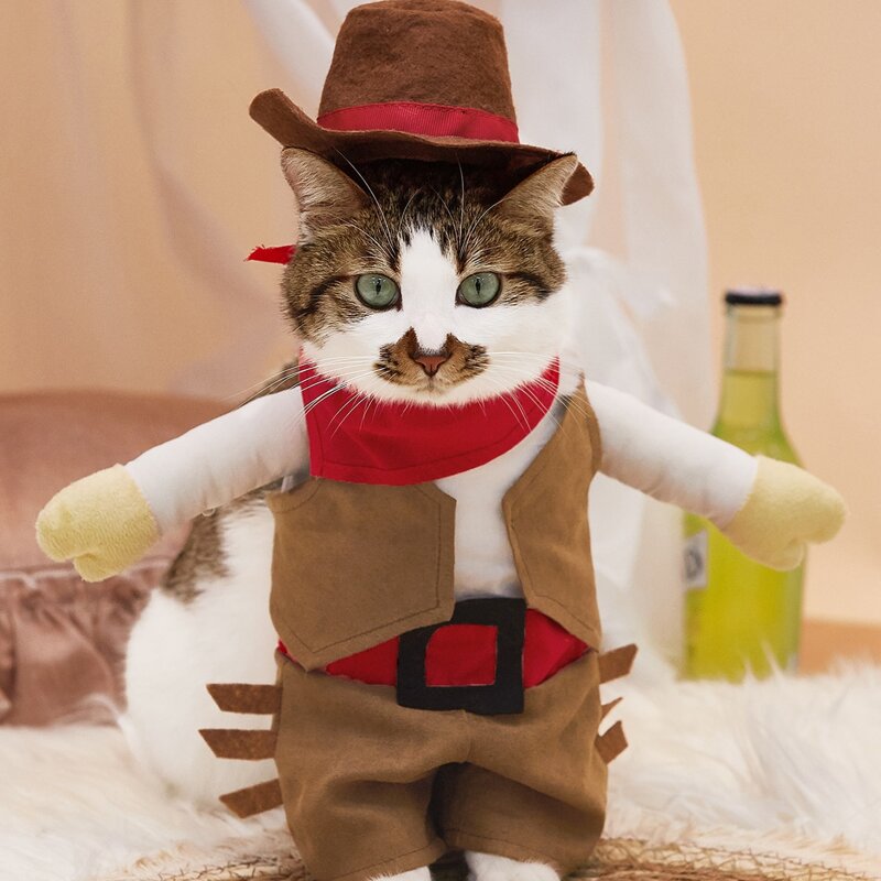 

1pc Pirate Pet Costume & 1pc Pet Hat, Brown