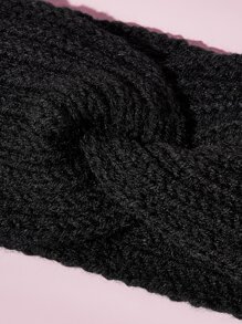 2 件针织宽头带休闲发带头巾头带吸汗带 - 彩色 - 查看 5