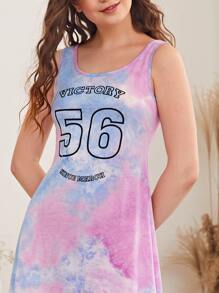 SHEIN Unity 字母圖案紮染睡衣 - 彩色 - 查看 3