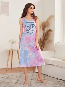 SHEIN Unity 字母圖案紮染睡衣 - 彩色 - 查看 4